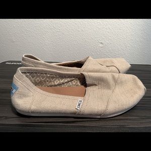Nude TOMS Shoes, Size 9